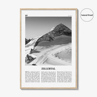 Zillertal Print Black and White, Zillertal Wall Art, Zillertal Poster, Zillertal Photo, Zillertal Wall Décor, Zillertal Map, Austria