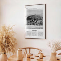 Zimbabwe Print Black and White, Zimbabwe Wall Art, Zimbabwe Poster, Zimbabwe Photo, Zimbabwe Wall Decor, Harare, Africa