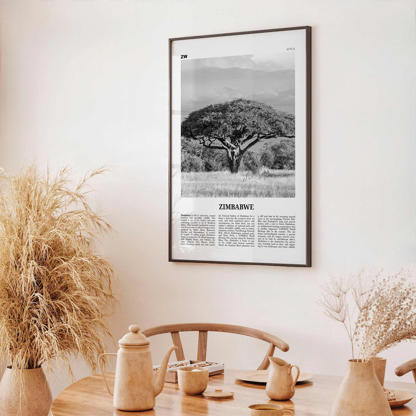 Zimbabwe Print Black and White, Zimbabwe Wall Art, Zimbabwe Poster, Zimbabwe Photo, Zimbabwe Wall Decor, Harare, Africa