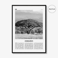 Zimbabwe Print Black and White, Zimbabwe Wall Art, Zimbabwe Poster, Zimbabwe Photo, Zimbabwe Wall Decor, Harare, Africa