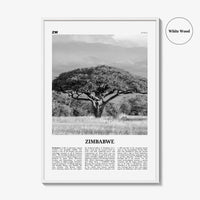 Zimbabwe Print Black and White, Zimbabwe Wall Art, Zimbabwe Poster, Zimbabwe Photo, Zimbabwe Wall Decor, Harare, Africa