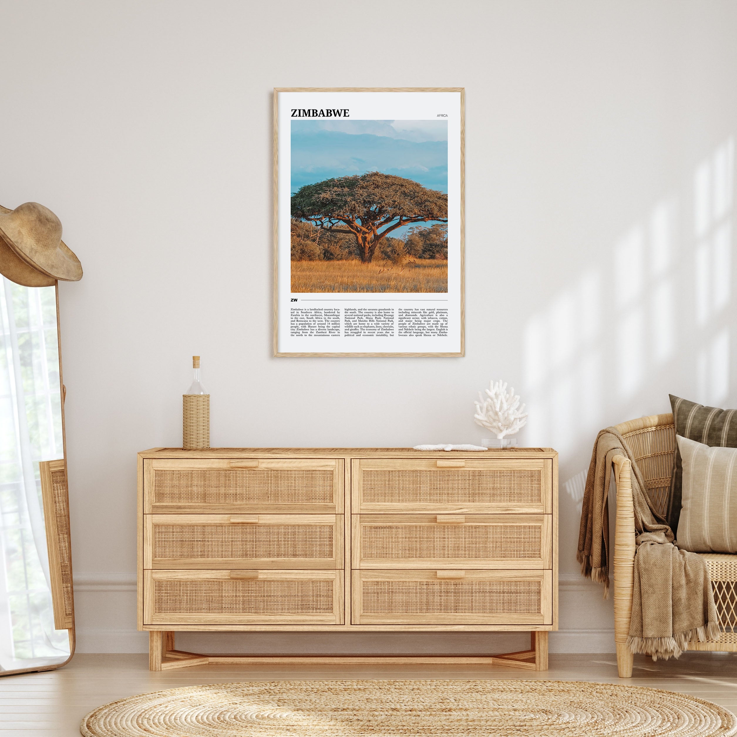 Zimbabwe Travel Color Poster