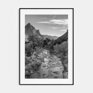 Zion National Park Photo B&W Poster