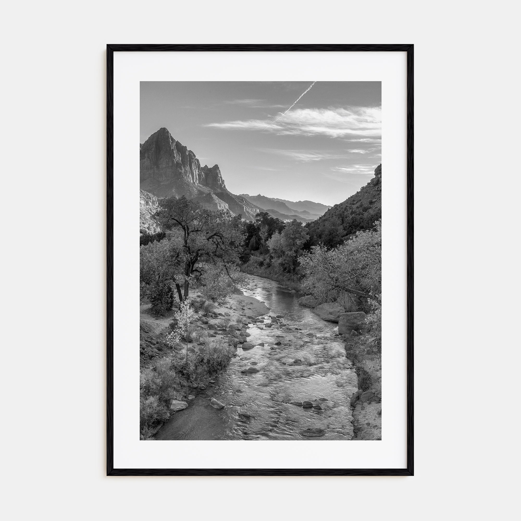 Zion National Park Photo B&W Poster