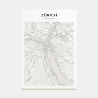 Zürich Map Portrait Poster