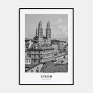 Zürich Portrait B&W Poster