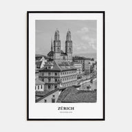 Zürich Portrait B&W Poster
