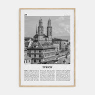 Zürich Travel B&W Poster