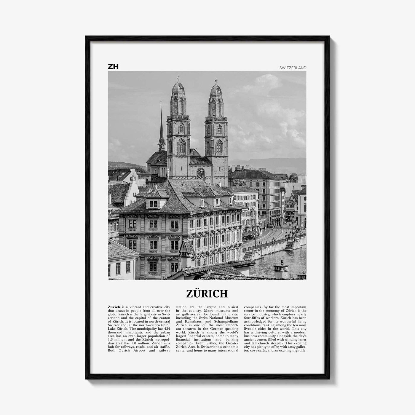 Zurich Print Black and White, Zürich Wall Art, Zürich Poster, Zürich Photo, Zürich Wall Decor, Switzerland, Zurich, Swiss, Europe