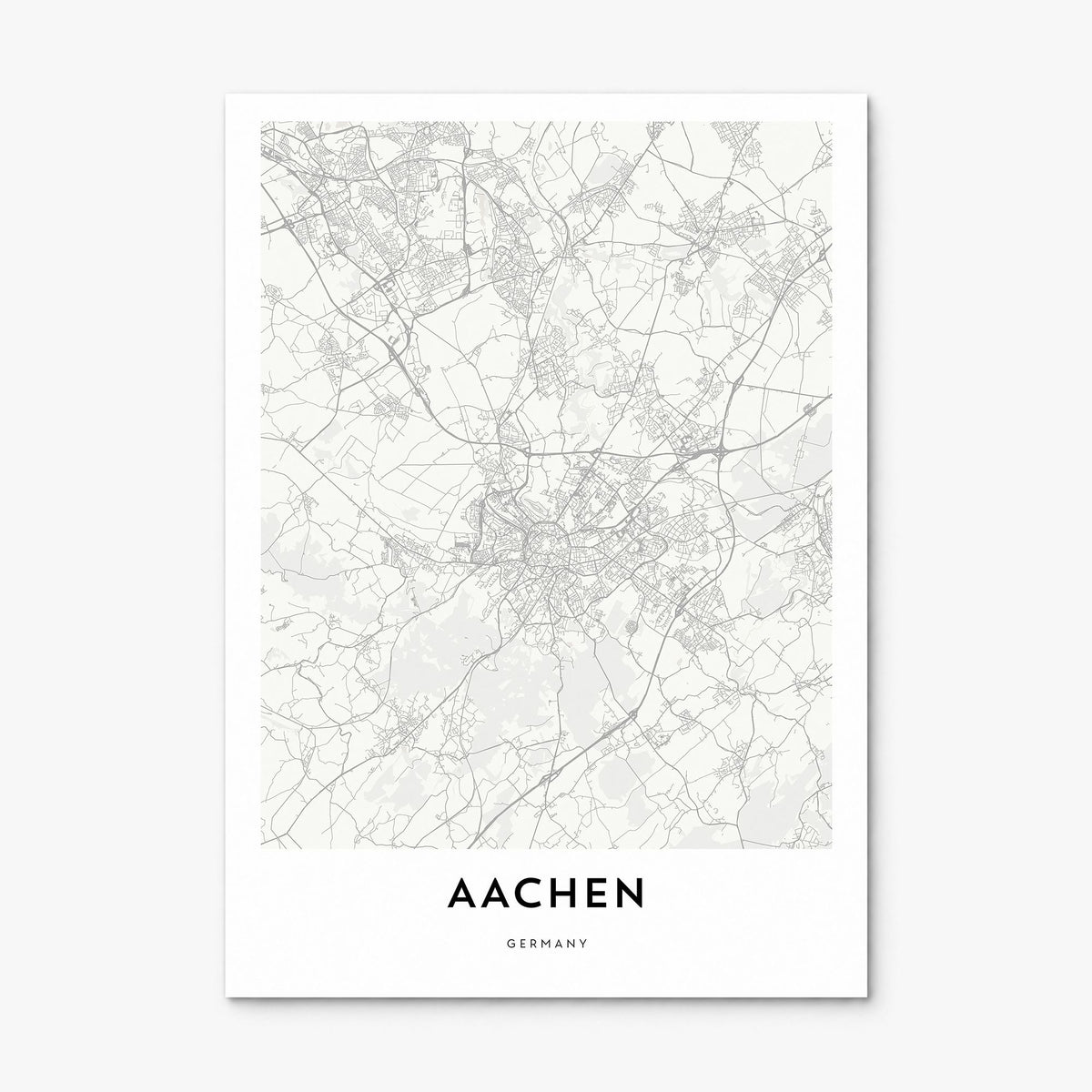 Aachen Map Poster, print only (unframed)