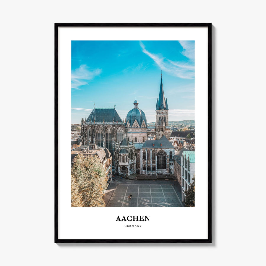 Aachen Classic Poster, framed poster mockup