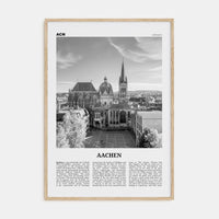 Aachen Poster Natural Wood / 8x12 in Nbourhood Travel B&W Poster