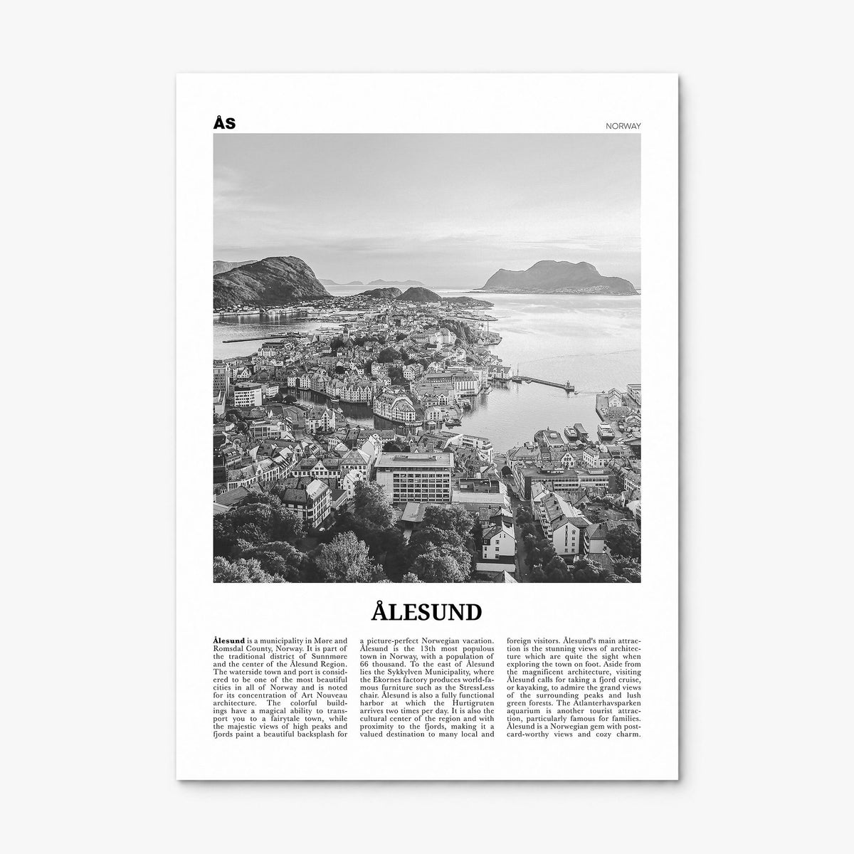 Ålesund Newspaper Poster, print only (unframed)
