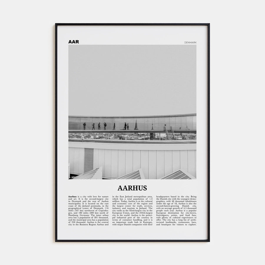 Aarhus No 2 Poster None / 8x12 in Nbourhood Travel B&W Poster