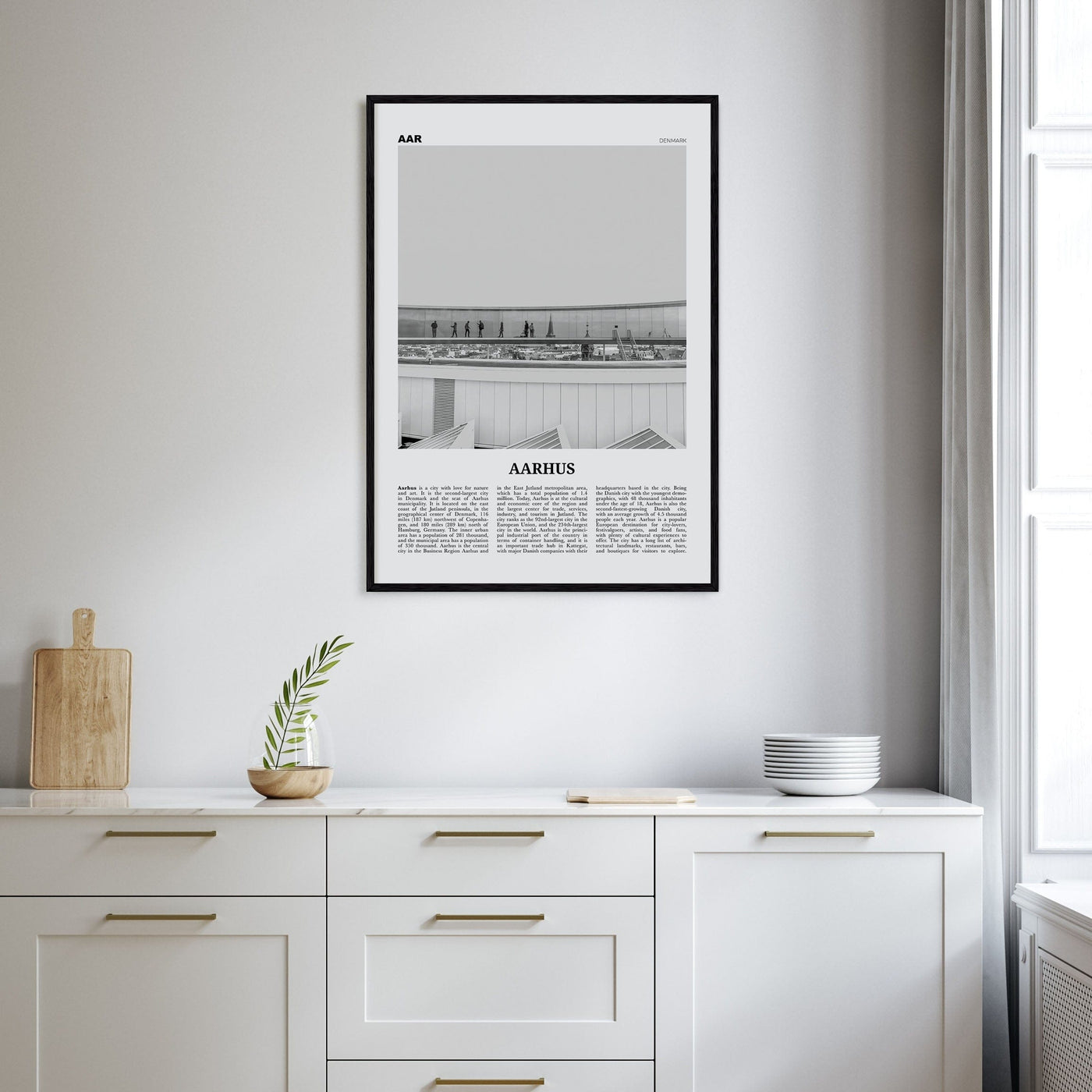 Aarhus No 2 Poster Nbourhood Travel B&W Poster