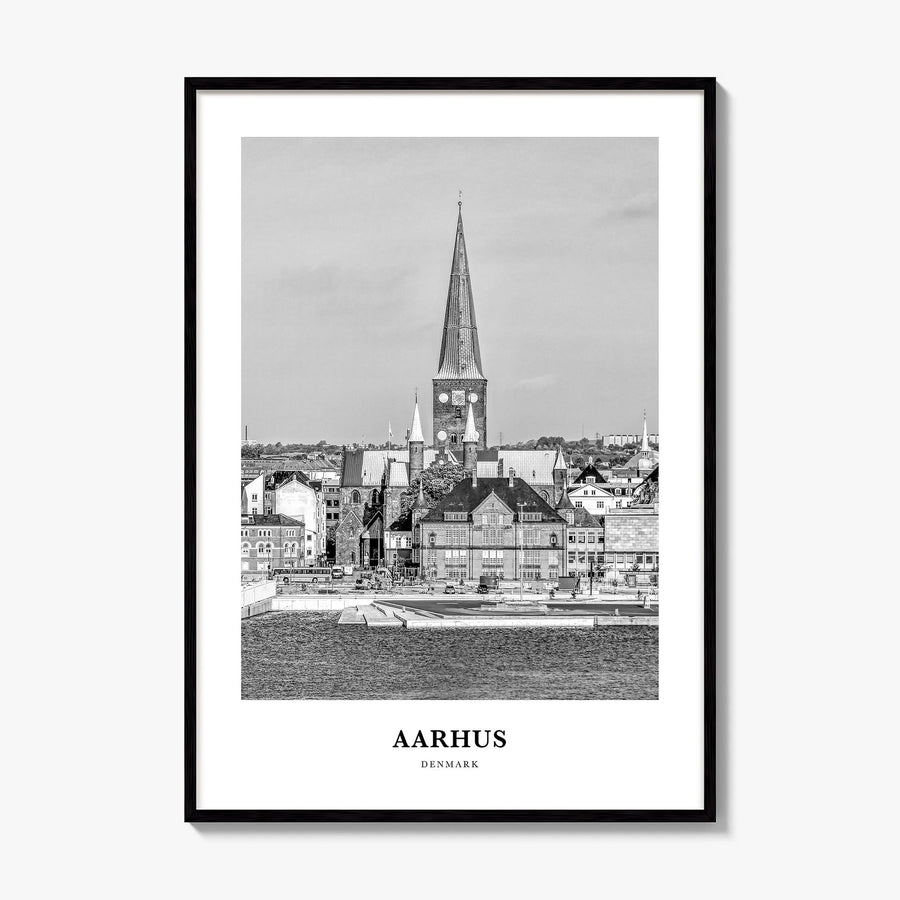 Aarhus Classic No 2 Poster, framed poster mockup