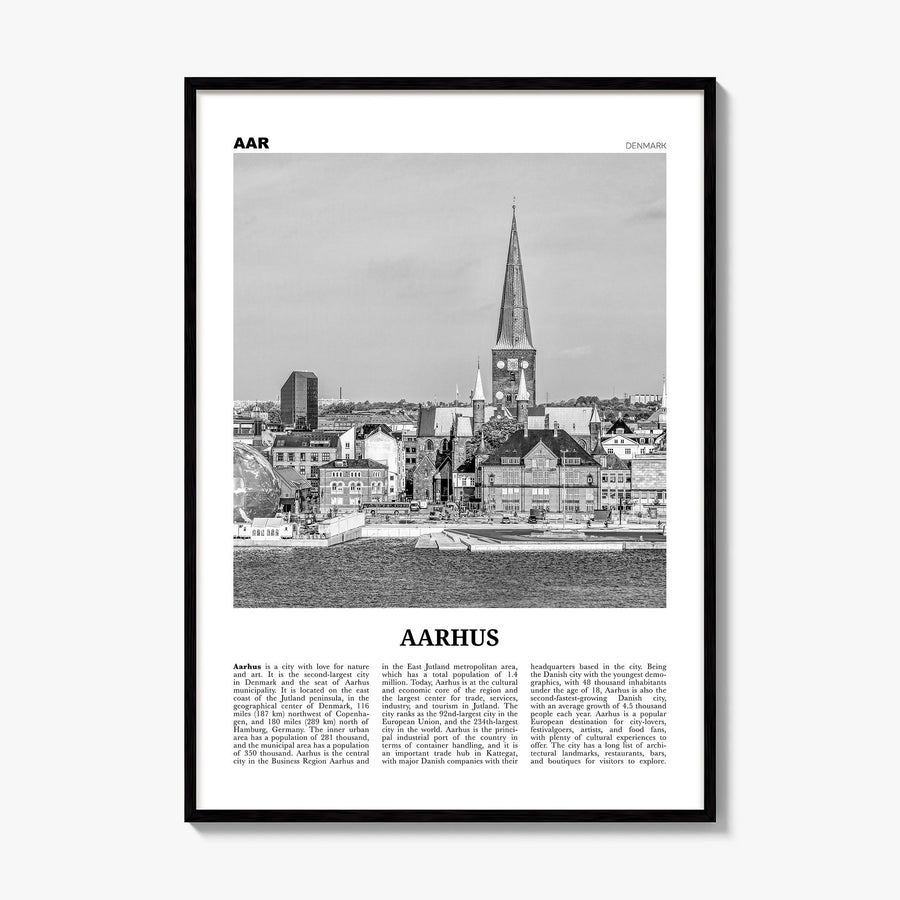 Aarhus Newspaper No 1 Poster, framed poster mockup