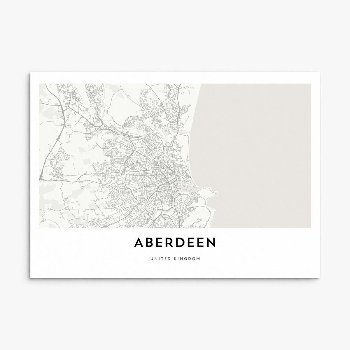 Aberdeen Map Poster, print only (unframed)