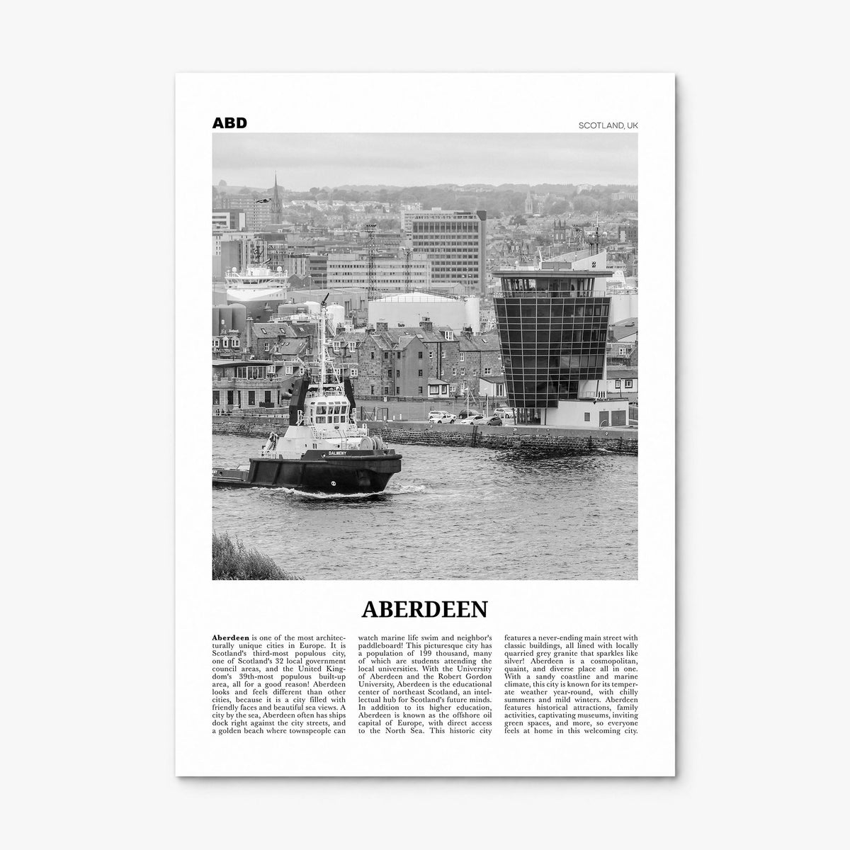 Aberdeen Newspaper Poster, print only (unframed)