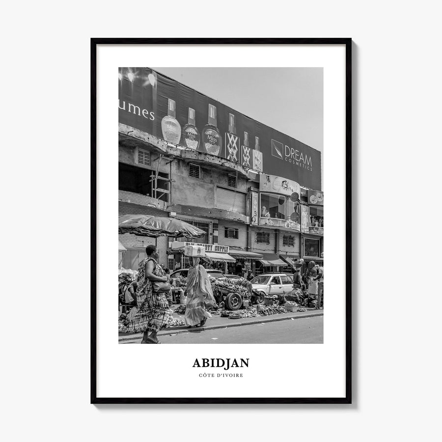 Abidjan Classic Poster, framed poster mockup