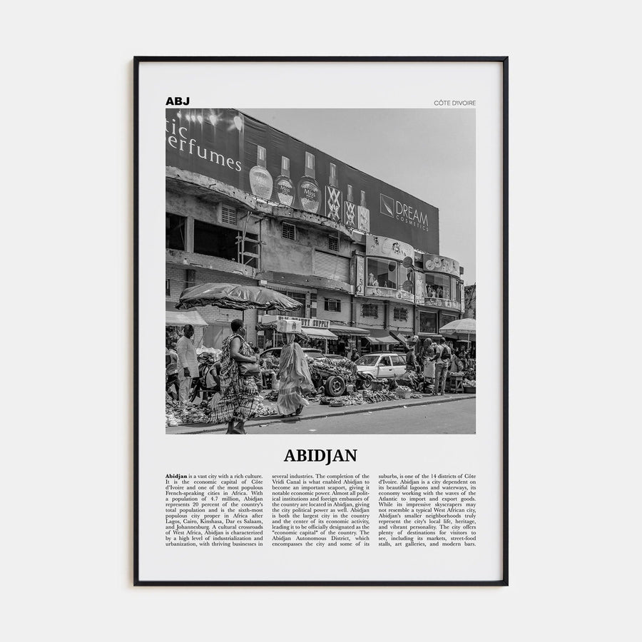 Abidjan Poster None / 8x12 in Nbourhood Travel B&W Poster