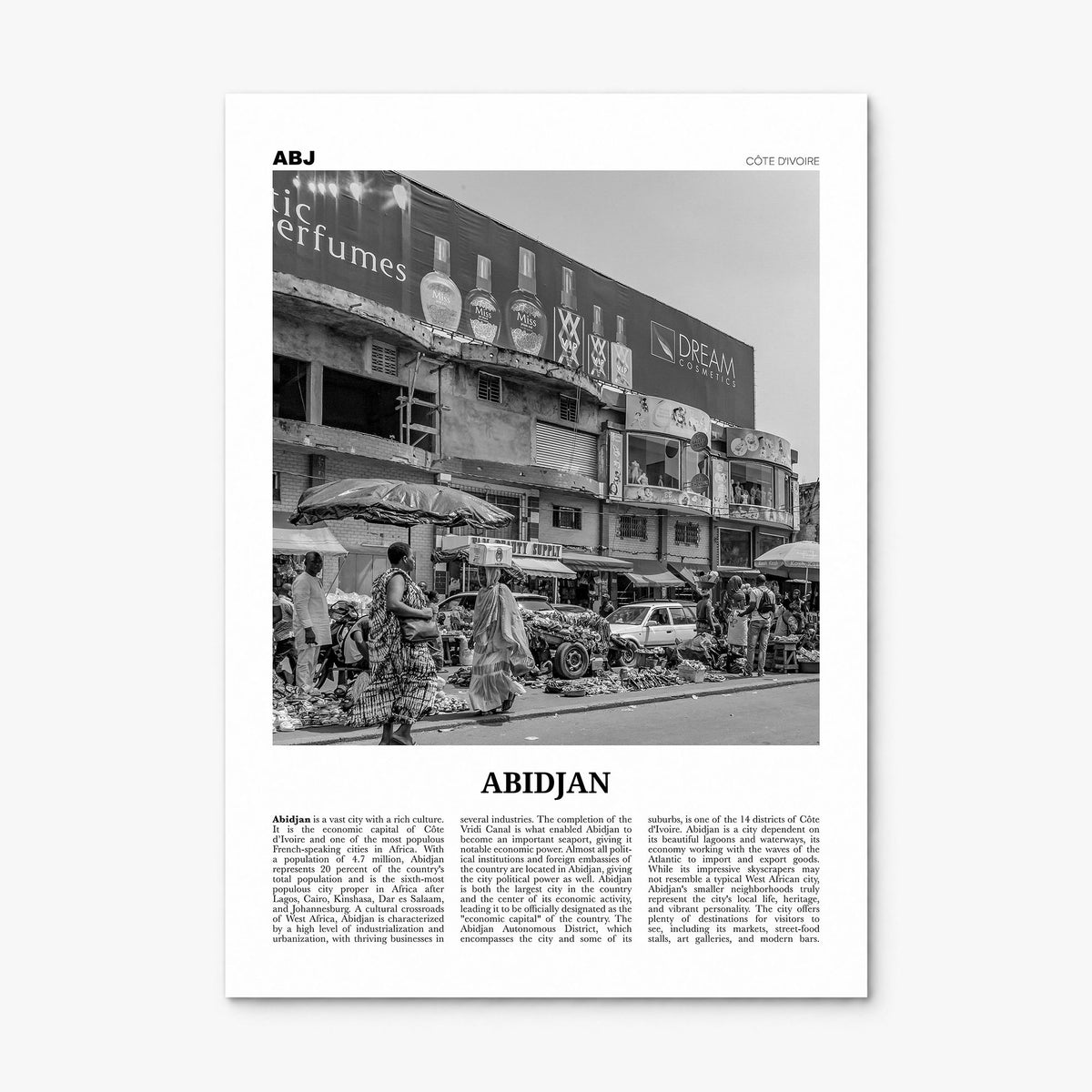 Abidjan Newspaper Poster, print only (unframed)