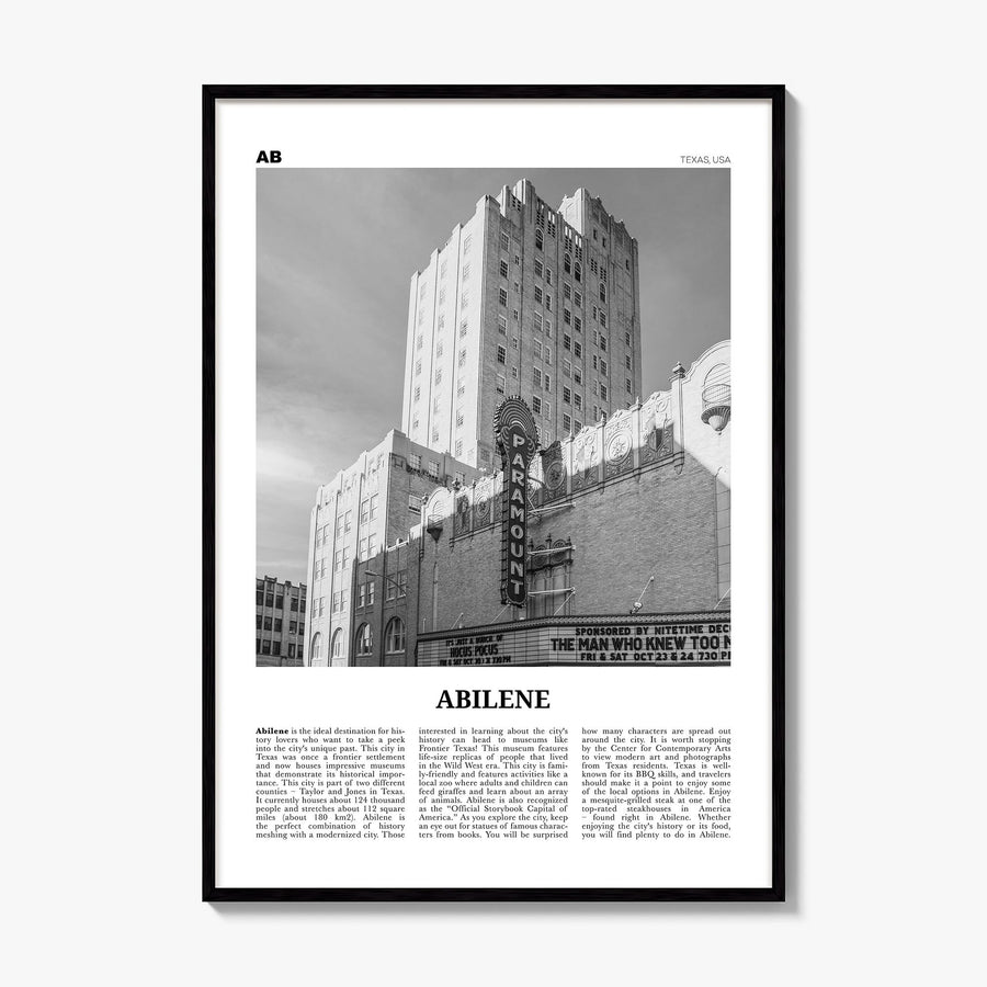Abilene Newspaper Poster, framed poster mockup
