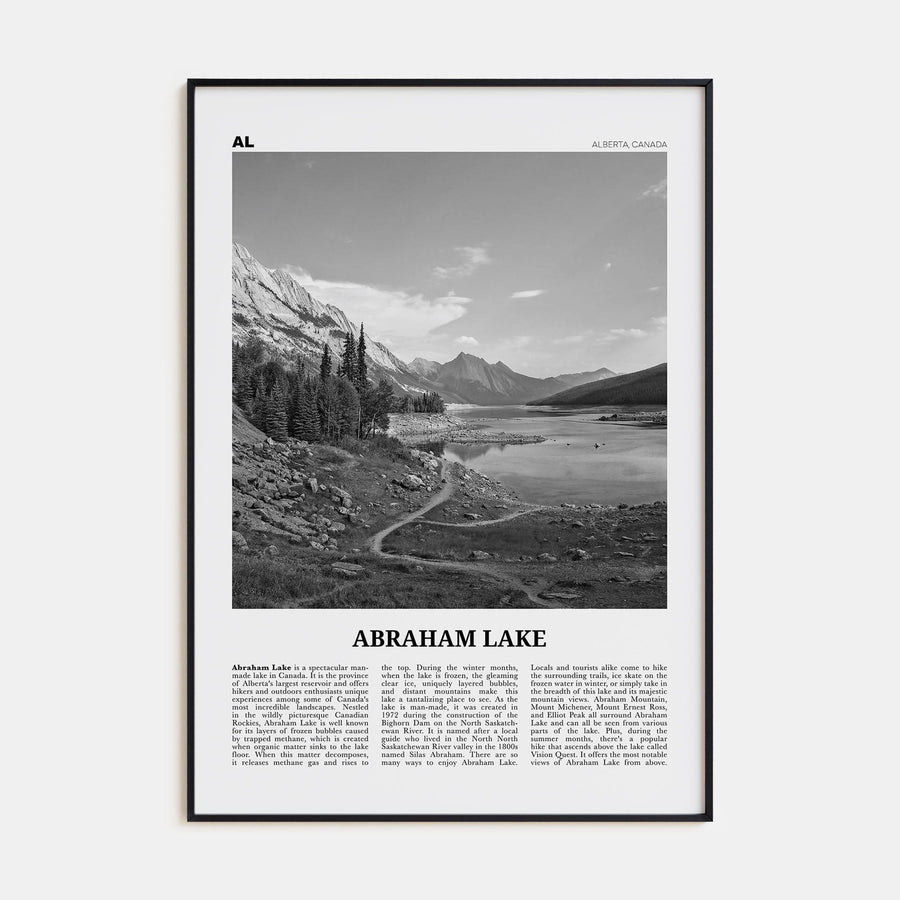 Abraham Lake Poster None / 8x12 in Nbourhood Travel B&W Poster