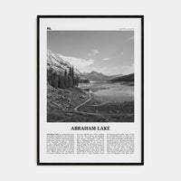 Abraham Lake Poster Black Wood / 8x12 in Nbourhood Travel B&W Poster