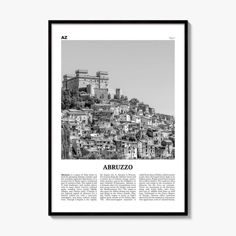 Abruzzo Newspaper No 1 Poster, framed poster mockup