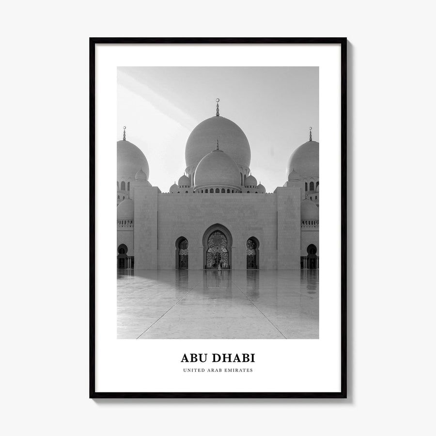 Abu Dhabi Classic Poster, framed poster mockup