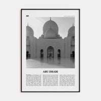 Abu Dhabi Poster None / 8x12 in Nbourhood Travel B&W Poster