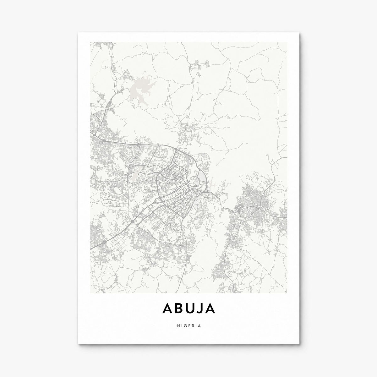 Abuja Map Poster, print only (unframed)