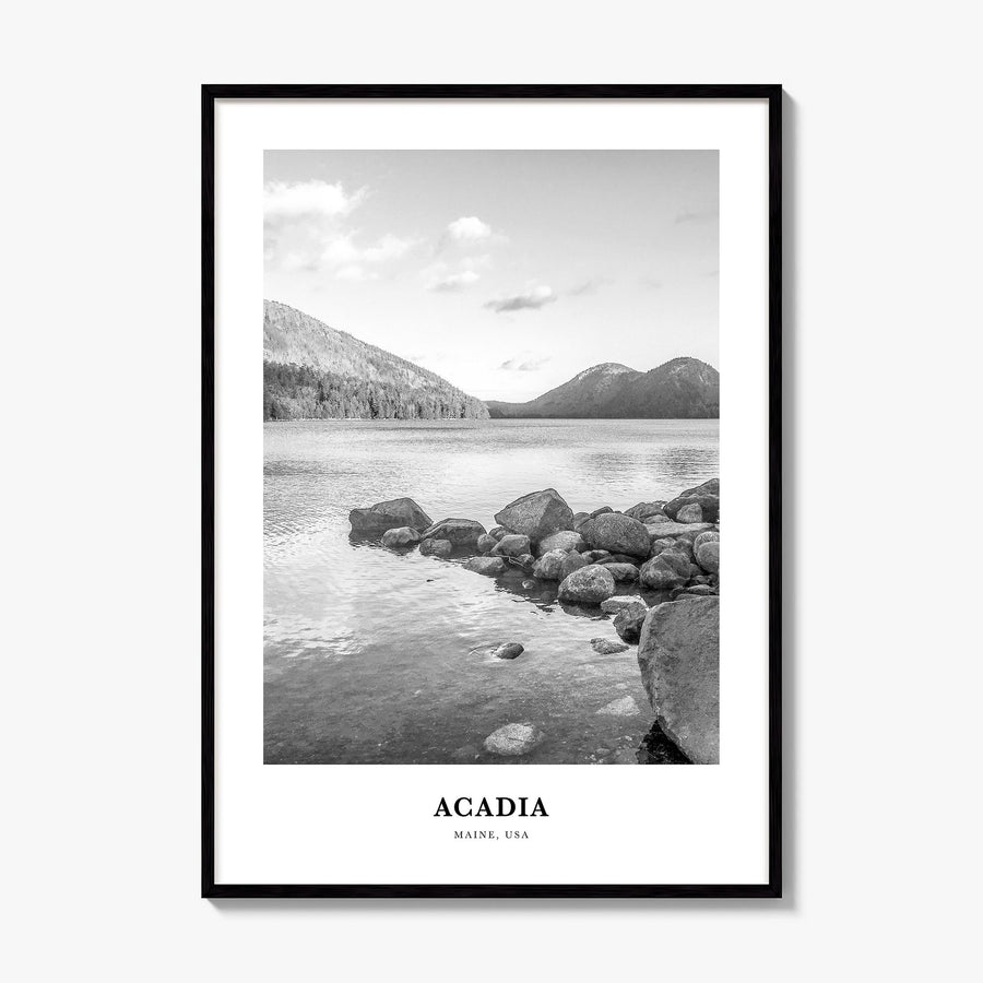 Acadia National Park Classic Poster, framed poster mockup