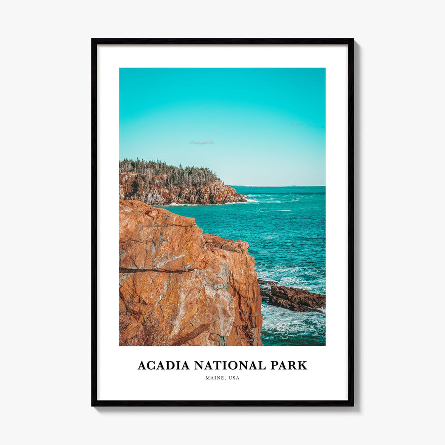 Acadia National Park Classic Poster, framed poster mockup