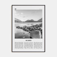 Acadia National Park Poster None / 8x12 in Nbourhood Travel B&W Poster