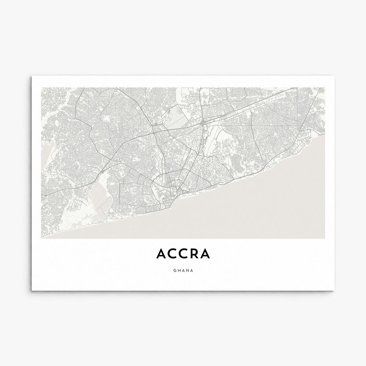Accra Map Poster, print only (unframed)