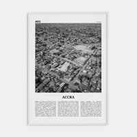 Accra Poster White Wood / 8x12 in Nbourhood Travel B&W Poster