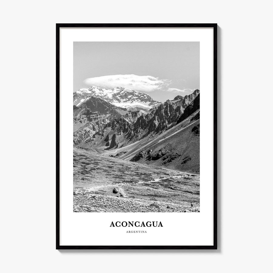 Aconcagua Classic Poster, framed poster mockup