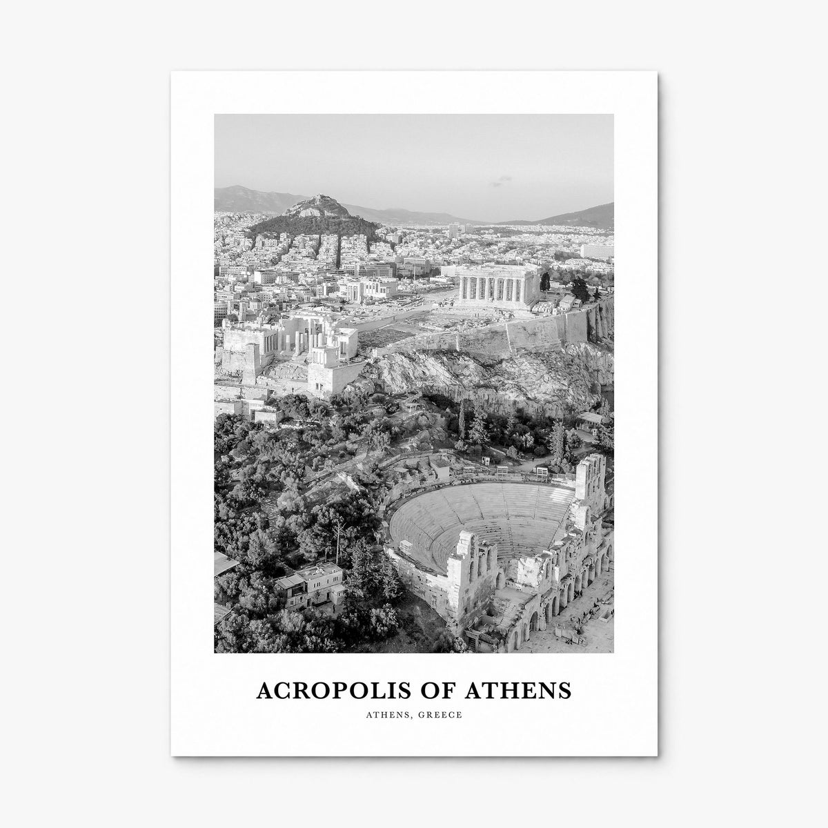 Acropolis of Athens Classic Poster, print only (unframed)