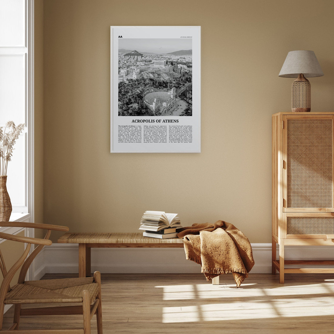 Acropolis of Athens Poster Nbourhood Travel B&W Poster