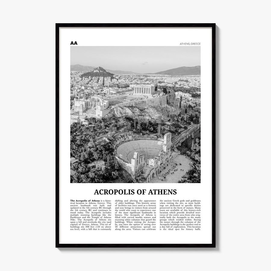 Acropolis of Athens Newspaper Poster, framed poster mockup