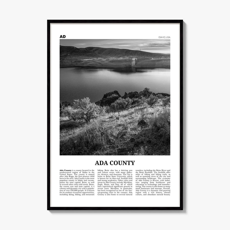 Ada County Newspaper Poster, framed poster mockup
