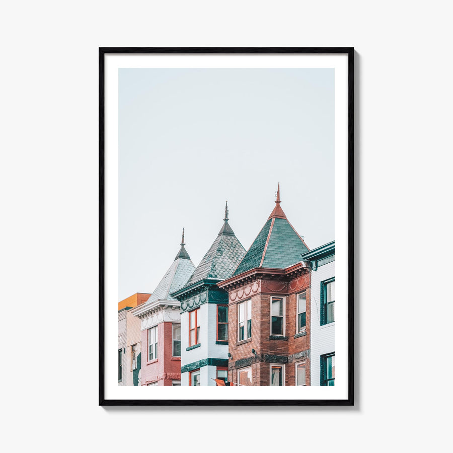 Adam Morgan colorful photo poster – vertical wall art, unframed print shown in interior mockup