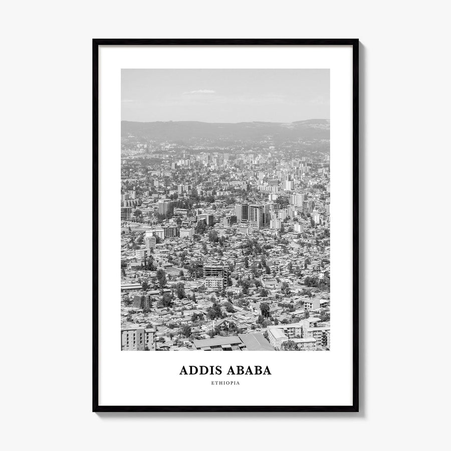 Addis Ababa Classic Poster, framed poster mockup