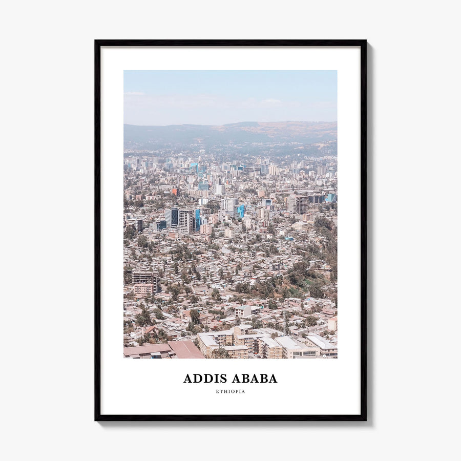 Addis Ababa Classic Poster, framed poster mockup