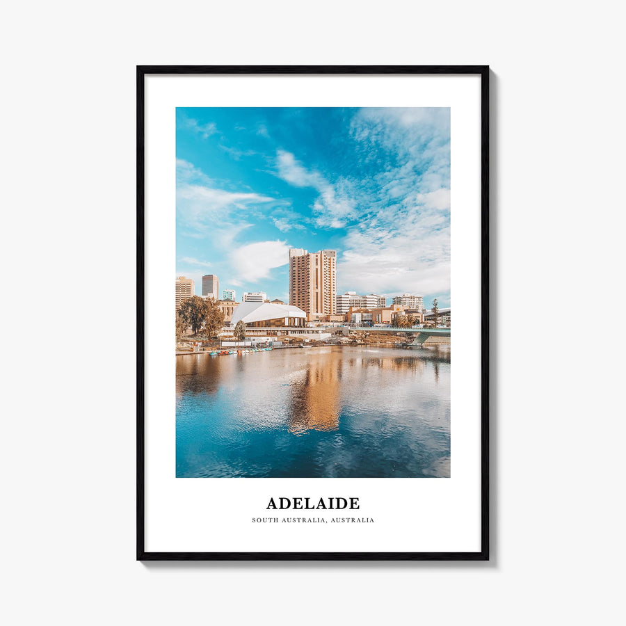 Adelaide colorful classic poster of South Australia, Australia – vertical wall art, unframed print shown in interior mockup