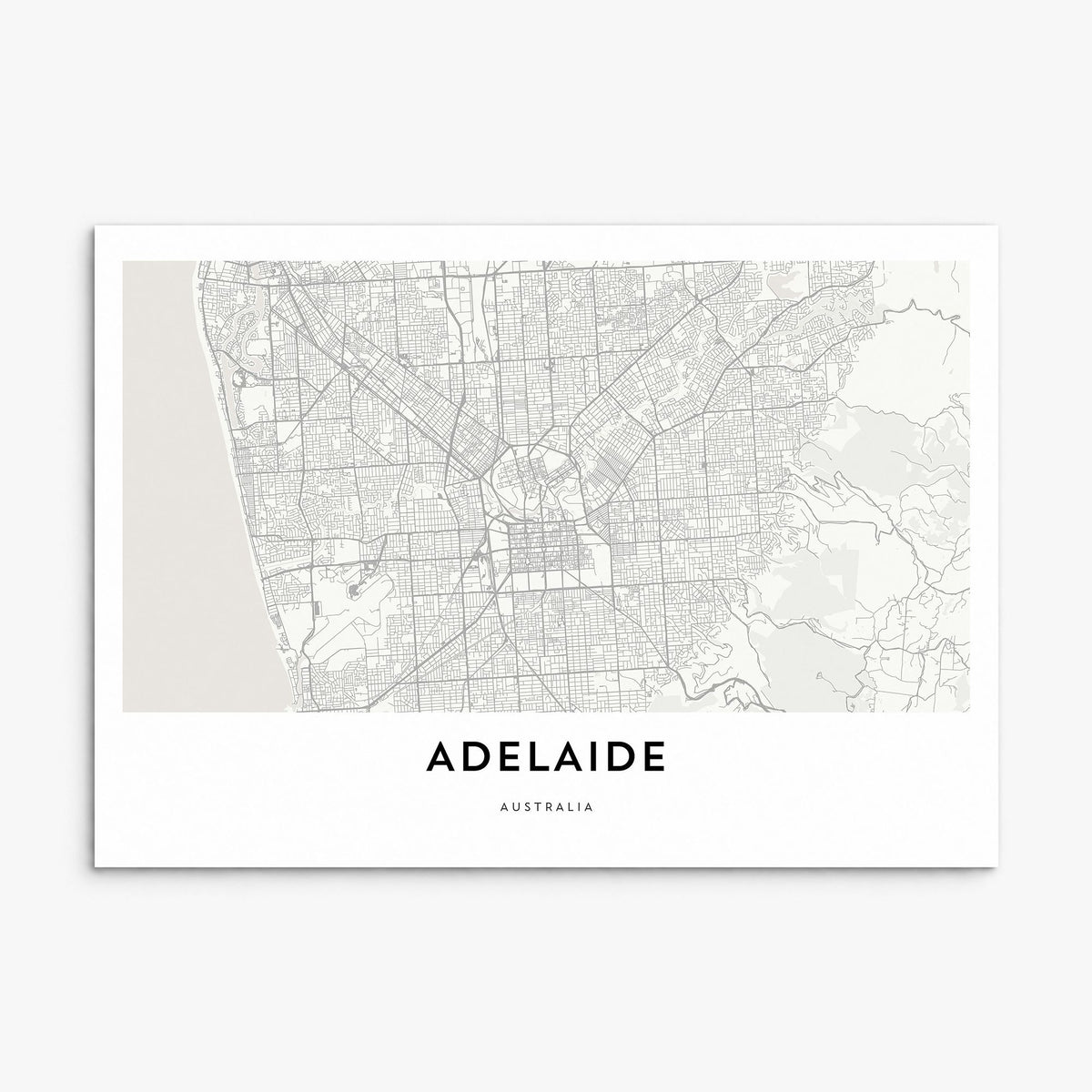 Adelaide Map Poster, print only (unframed)