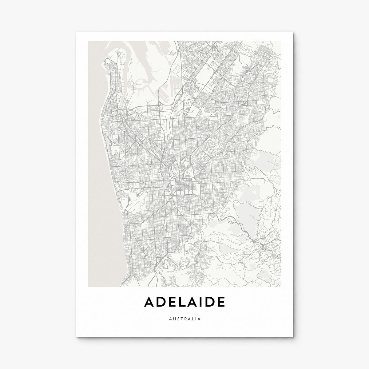 Adelaide Map Poster, print only (unframed)