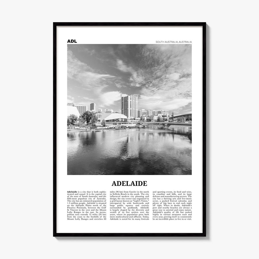 Adelaide Newspaper Poster, framed poster mockup